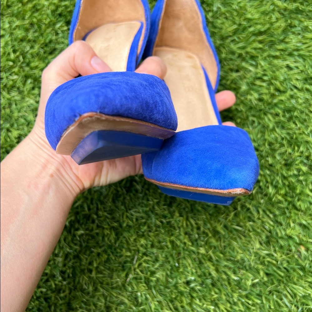 NWB L.A.M.B. Faith Indigo Blue Suede Heels size 5 1/2 NIB - Picture 10 of 14